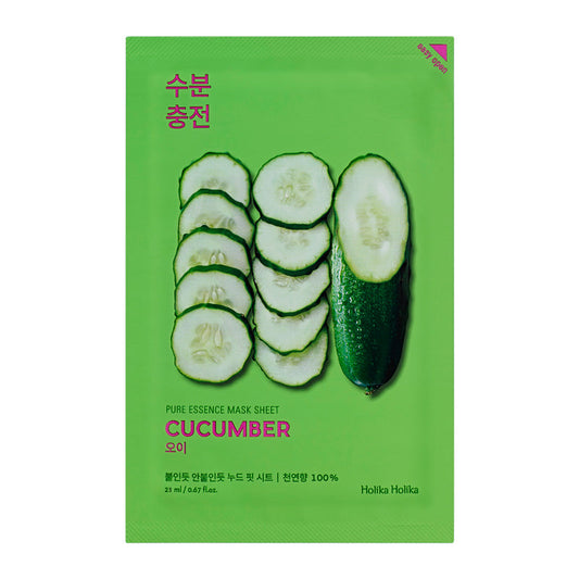 HOLIKA HOLIKA Pure Essence Mask Sheet Cucumber Lakštinė veido kaukė
