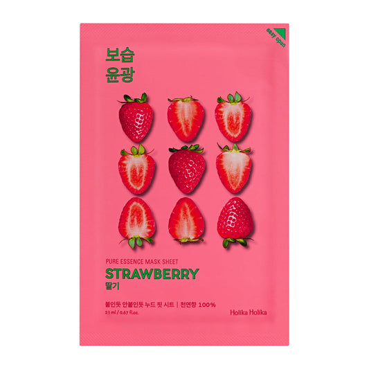 HOLIKA HOLIKA Pure Essence Mask Sheet Strawberry Lakštinė veido kaukė