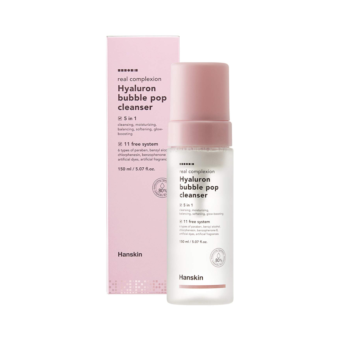 HANSKIN Real Complexion Hyaluron Bubble Pop Cleanser Veido prausiklis