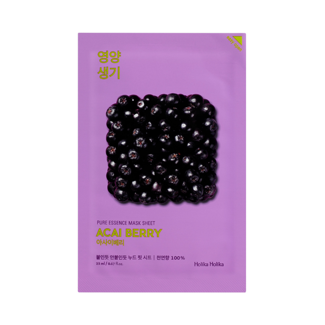 HOLIKA HOLIKA Pure Essence Mask Sheet Acai Berry Lakštinė veido kaukė
