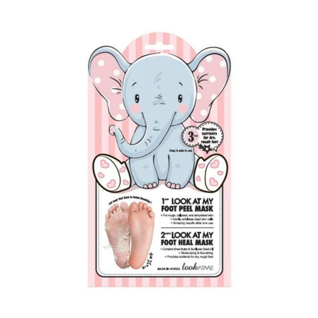 LOOK AT ME Look At My Foot Peel Mask (Elephant) Šveičiamoji pėdų kaukė