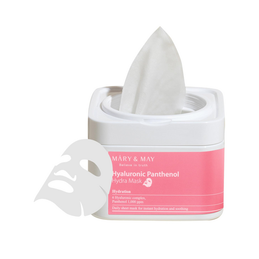 MARY&MAY Hyaluronic Panthenol Hydra Mask 30pc Lakštinės veido kaukės