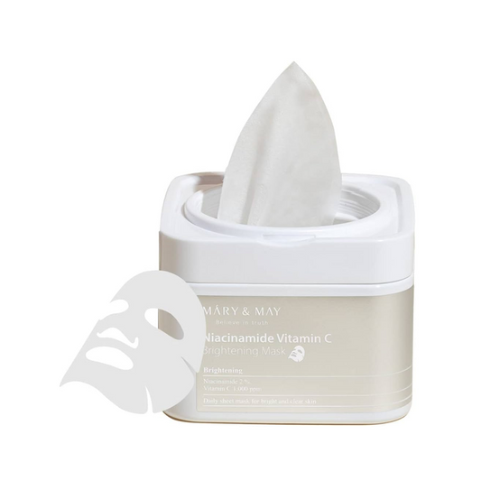 MARY&MAY Niacinamide Vitamin C Brightening Mask 30pc Lakštinės veido kaukės