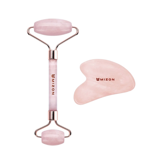 MIZON Facial Massage Roller And Gua-Sha Set Veido masažuoklių rinkinys