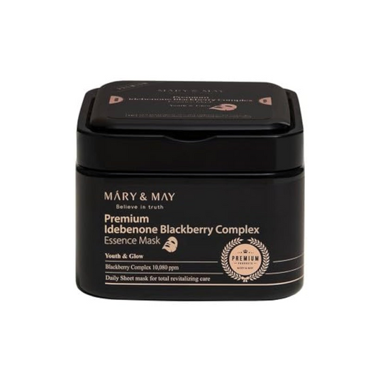 MARY&MAY Premium Idebenone Blackberry Complex Essence Mask Lakštinės veido kaukės