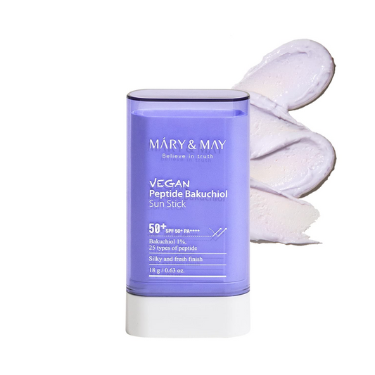 MARY&MAY Vegan Peptide Bakuchiol Sun Stick SPF50+ Pieštukinė apsauga nuo saulės