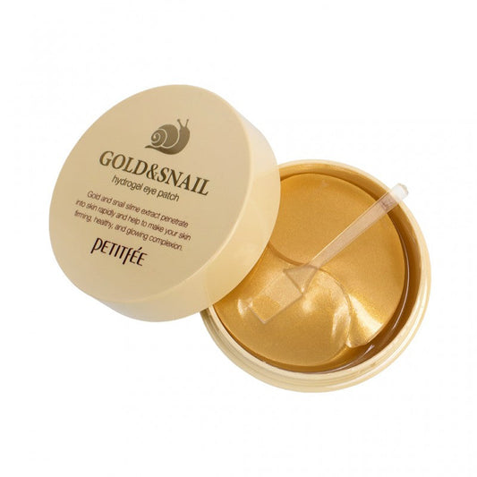 PETITFEE Snail & Gold Hydrogel Eye Patch Paakių pagalvėlės