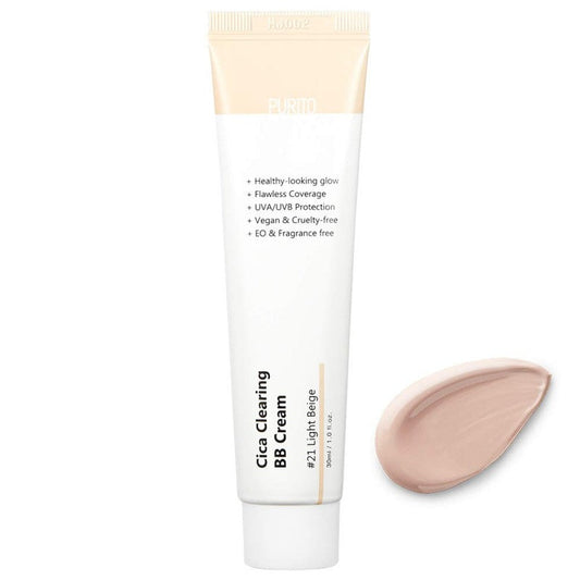 PURITO - Cica Clearing BB Cream #21 light beige - veido kremas su atspalviu - odoscentras.lt