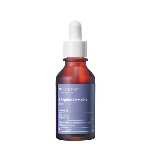 MARY & MAY 6 Peptide Complex Serum - veido serumas su peptidais - odoscentras.lt