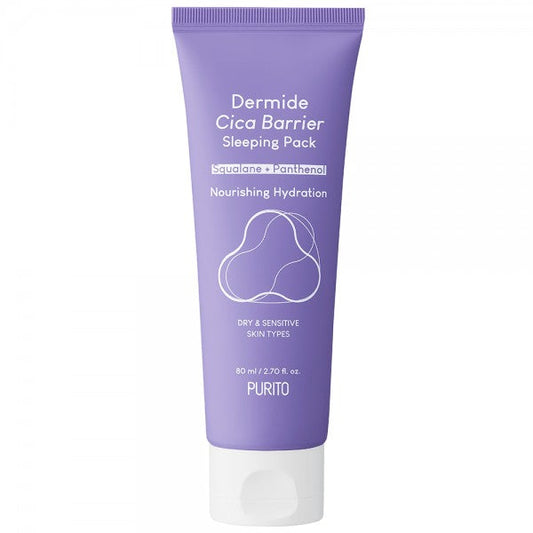 PURITO Dermide Cica Barrier Sleeping Pack - atstatanti veido kaukė - odoscentras.lt